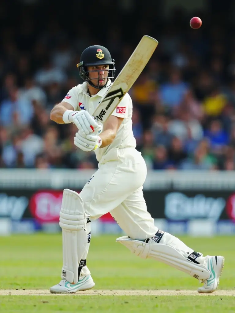 Cricket batsman in stance