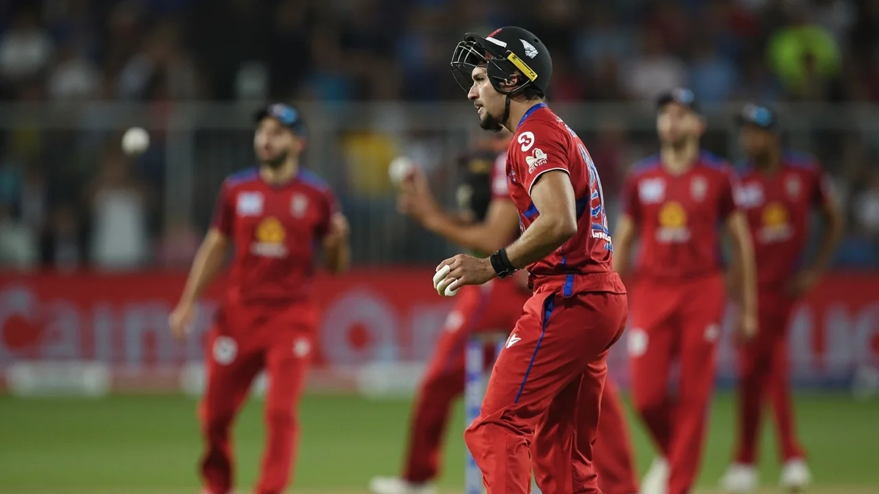 Medium editorial frame of a T20 tactical scene showing field placement and team interaction, used here as a visual marker for the bowling-depth argument that anchored the Dream11 shortlist